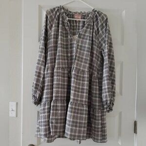 Show Me Your MuMu Black and White Plaid Birdie Dress.